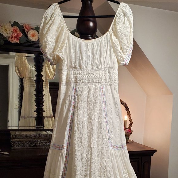 Rare LoveShackFancy Jessie Dress White Size: 8 - Picture 2 of 14